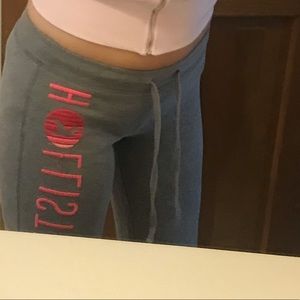 hollister low waisted gray yoga sweats